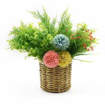 Lacné Umelé Rastliny Plastové Kvety pre Scrapbooking Vázy pre Domova Papradie Listy Eukalyptu Okrasné Kvetináč
