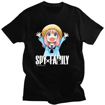 Anya SPY x RODINY Tričko 100% Bavlna Japonské Anime Manga Klasické Tričká Krátky Rukáv Cosplay Kawaii pre Dievčatá/BoysTee-Shirt