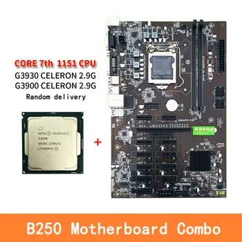 B250 Doska Kombinovaná s G3930 CPU Rám Plošinu 12GPU PCI-E Minier Rady EXPERT LGA1151 DDR4 12 Grafika