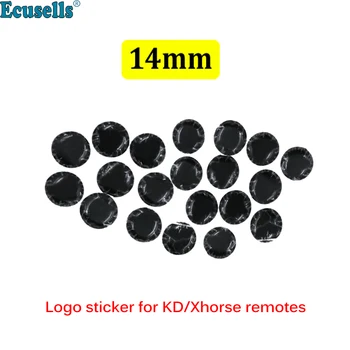 10pcs/20pcs 14 mm Epoxidové Živice Crystal Nahradenie Logo pre KEYDIY KD/VVDI Skladacie Flip Diaľkové Kľúča Vozidla Shell Nálepky(Silica gel)