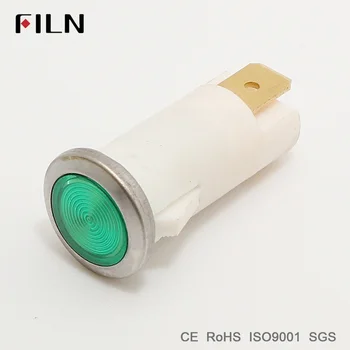 FILN kontrolka 12,5 mm, plastové signalizačná kontrolka červená žltá modrá zelená biela 12v 24v 110v led lampa
