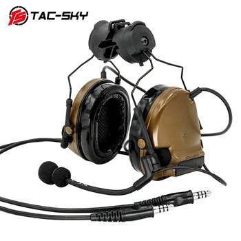 TAC-SKY COMTAC Taktické Stojan Headset Comtac iii Dual Prejsť Silikónové Earmuff Helma Stojan Vojenské Walkie Talkie Taktické Headset