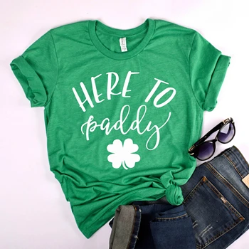 Čaj Šťastné T-Shirt Dovolenku Tričko Trendy Mama Košele Írsky Tričko Ženy Tu Paddy T-shirt Dámske St. Patricks Day Tričko