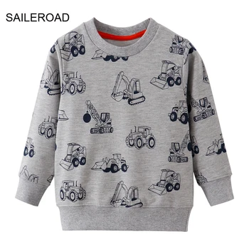 SAILEROAD Jar Jeseň Chlapci 2-7 Rokov Oblečenie Bavlna vrchné oblečenie Cartoon Bager Dieťa Topy Deti Batoľa mikina s Kapucňou Mikiny