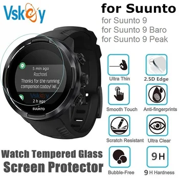 VSKEY 10PCS Smart Hodinky Screen Protector pre Suunto 9 Baro Kolo Tvrdené Sklo Ochranný Film pre Suunto 9 Vrchol