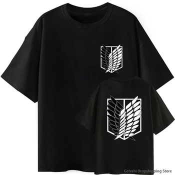 Útok Na Titan T shirt Muži Ženy Móda Bavlna T-shirt Deti Hip Hop Topy Tees Anime Tričko Letné Top Manga Camisetas Značky