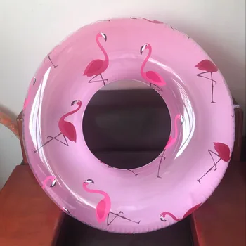 120 cm Gaint Nafukovacie Flamingo Plavecké Krúžky Priehľadný Kryštál Plávať Pláži Float Kruh, Krúžok Plavecký Bazén Plaváky Bazén Hračky