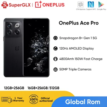 Globálne Rom OnePlus Ace Pro 5G 10 TON 10 T Smartphone 150W Supervooc Poplatok 4800mAh 6.7 AMOLED Displej 50MP Triple Kamery Mobil