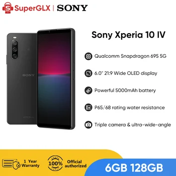 Originál Sony Xperia 10 IV 5G Smartphone Snapdragon 695 5000mAh Batérie IP65/68 hodnotenie odolnosť proti vode 6.0 Cm OLED displej
