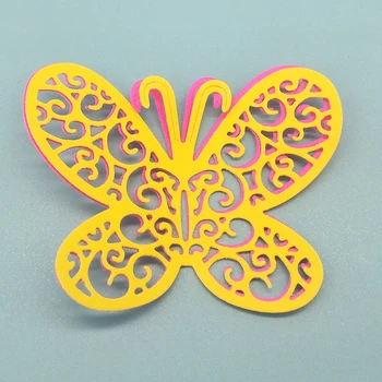 Farebný motýľ hardvéru formy šablóny, spracovať zápisník, dekoratívne DIY papier úľavu, vizitky tlač.