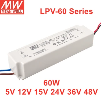 ZNAMENÁ DOBRE LPV-60 Série 60W IP67 Napájanie Pre LED Osvetlenie LPV-60-5 LPV-60-12 LPV-60-15 LPV-60-24 LPV-60-36 LPV-60-48