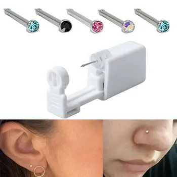 1pc Jednorazové Sterilné Ear Piercing Jednotky Chrupavky Tragus Helix Piercing Zbraň Bez Bolesti Priebojník Nástroj, Stroj, Súpravy, Náušnice Stud