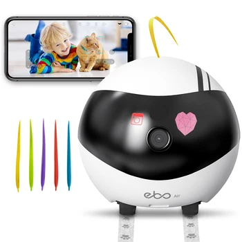 Enabot Security Monitor Domov Robot Pet Kamera, 2 Spôsob Audio AI Sledovania Monitory s E-Pet, Bezdrôtové Self-Plnenie Nočné Videnie