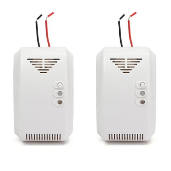 2 ks 12V LPG Propán Bután Horľavé Úniku Plynu, Alarm Detektor Senzor LED Bleskom Alarm Zvuk Motora Alarm Home Security