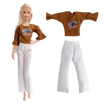 NK Úradný 1 Ks Módne Bežné Tričko Biele Trouseres pre Bábiku Barbie Oblečenie Pre 1/6 Doll Oblečenie Príslušenstvo BJD Bábiky Hračky