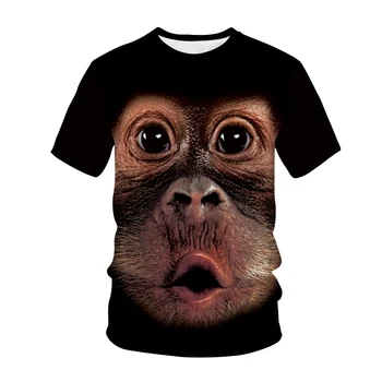 2022 Funny T-Shirts Opice Gorila 3D Tlač Streetwear Muži Ženy Zvierat Fashion Tričko Hip Hop Tričko Topy Deti Chlapčenské Odevy