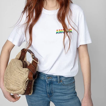 Ženy Späť tlač jednoduché t-shirt o-neck fashion bežné lady krátke sleeve tee topy 2022 nové