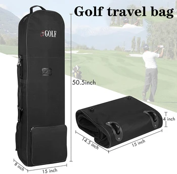 Golf Travel Rovine Tašky S Kolesom A Odnímateľnými Ramienkami Skladací Golfový Klub Cestovný Kryt pre Letecké spoločnosti, Golf Letectva Taška