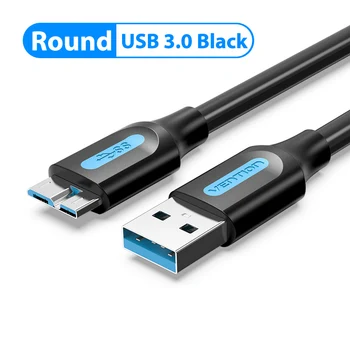 Vencie Micro USB 3.0 Kábel USB 3A Rýchlo Nabíjačka, Dátový Kábel pre Samsung Poznámku 3 S5 Toshiba Sony Pevného krokov od 1m e Mobilného Telefónu Kábel