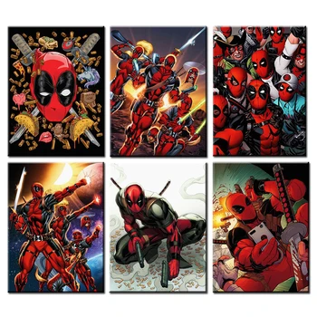 Deadpool diamond maľovanie Noviniek Obrázok Avengers, Film Diamon Mozaiky Výšivky Puzzle Umenie 5d Plný Nového Domova