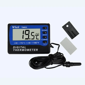 Mini Digitálny LCD Teplomer S 3 m Kábel Snímača Chladnička s Mrazničkou Akvárium Medicíny Box Teplota meradla, Alarm Thermograph