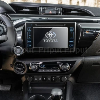 Auto Ochranným Tvrdeným Sklom Nálepka Pre Toyota Hilux 2019 7 inch inch auta gps Navigácie rádio