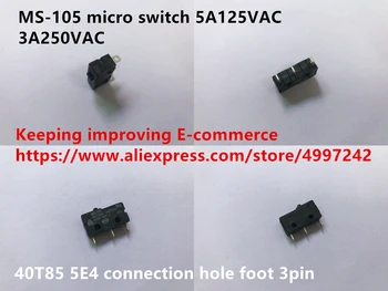 Originál nové 100% MS-105 micro switch 5A125VAC 3A250VAC 40T85 5E4 spojenie hole nohy 3pin