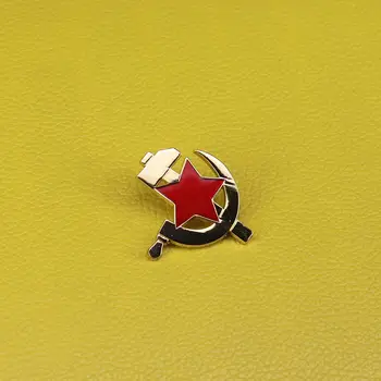 Sovietskeho komunizmu odznak ZSSR červená hviezda pin kosák a kladivo brošňa mužov patriot šperky darček
