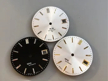 S-Pozerať sa dial za ks biela/zlatá/čierna dial 28.5 mm nie lume fit 3.0/3.8 s NH35 pohyb s dátumom super kvalita