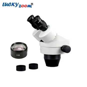 Luckyzoom Značky 3,5 X-45X Binokulárne Mikroskopom Hlavu Profesionálne Stereo Zoom Microscopio S Okuláre 10X SZM0.5X Barlow Len
