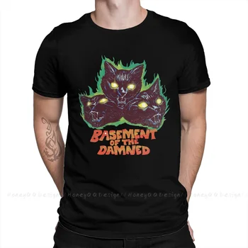 Muži Demon Kitty DK Tričko Suteréne Zatratených Čistej Bavlny O krk Tees Harajuku Dospelých Tričko Nadrozmerná
