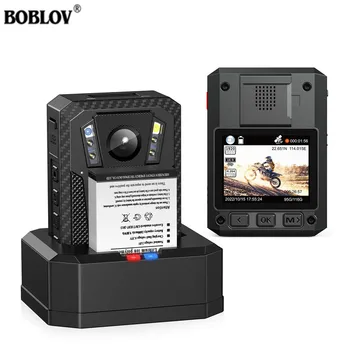 BOBLOV F3 128GB EIS 2K Tela Fotoaparátu, stabilizátor Obrazu Policajné Kamery, GPS Dve Batérie s Nabíjací Dok Bodycam Mini Kamera