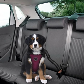 Auto Pásov a Bezpečnosti Postroj pre Psa Mačku Nastaviteľné Priedušný Oka Postroj s Bezpečné Vedie Vozidlo, na Cestovanie Cesta