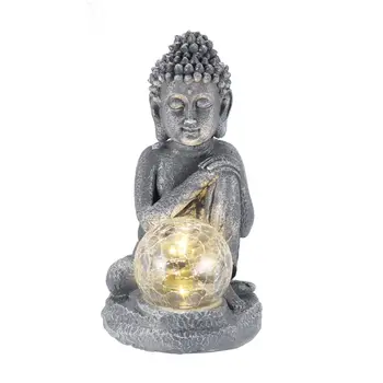 Živica LED Pokojnej Slnečnej Buddha Svetlo Dekoračné Solárne Budhistické Lampa Výzdoba Pre Domácnosť, Spálne, Obývacej Izby, Záhradné Dekorácie