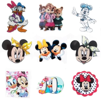 Disney Mickey Minnie 5 ks/veľa Planárne Živice Flatback remeselníkov Cabochon Zápisník DIY Vlasy Luk Bag, Materiál Akryl