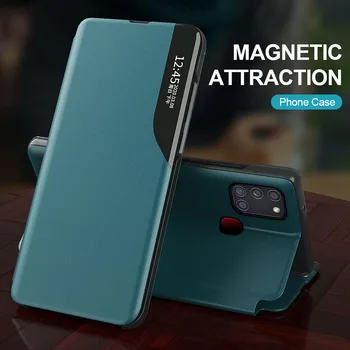 Smart Magnetické Kožené Stojan Flip puzdro Pre Samsung Galaxy m51 m31s m21 m30s a12 a21s a31 a51 a71 s20 FE Kryt Telefónu Coque Fundas
