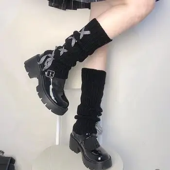 Kawaii Nohu Ponožky Japonský Jednotné Bowknot Obväz Leg Warmer harajuku Lolita Zrastov Boot Ponožky hromadiť Ponožky Y2K Nohy Kryt mallas