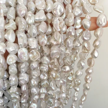 AA keshi pearl korálky,100% Prírody sladkovodné voľné pearl s barokovými tvar,9-10 mm keshi pearl jeden strand o 37 perly