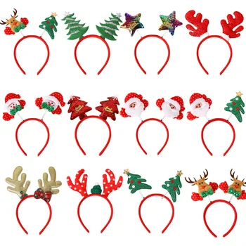 Vianočné Hlavový Most Santa Strom Elk Hairbands Vianočné Ozdoby 2021 Pokrývku Hlavy Nový Rok Xmas Party Láskavosti Dodanie Deti Darček