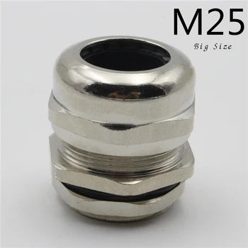 1piece M25*1.5, Niklu, Mosadze, Kov Silica gel Vodotesný Kábel Žľazy konektor Veľké rozmery sa Vzťahujú na Kábel, 13-18 mm