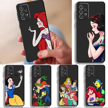 Ariel Snow White Disney Princezná Prípade Coque pre Samsung Galaxy M33 M31 M12 M22 M32 5G M13 M23 M30s M51 M52 Brnenie Silikónové Funda