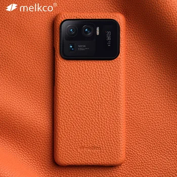 Melkco Premium Originálne Kožené puzdro pre Xiao Mi 11 Ultra 5G Luxusné Módne Business Prírodnej hovädzej kože Telefón Prípadoch Kryt