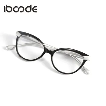 iboode Cat Eye Okuliare na Čítanie Ženy Anti Modré Svetlo Presbyopic Okuliare Jasný Objektív Ďalekozrakosť Predstavenie Diopter +1,0 Až +3.5