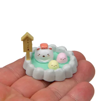 1 Ks Kawaii Japonskom Anime Sumikko Gurashi Kúpanie Živice Akcie Obrázok Hračky Zvierat Mačka Miniatúrne Zber Model Home Decor Darček