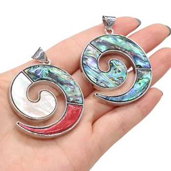 Prírodné Abalone Shell Prívesok Mix Farieb perleť Nádherné kúzla Pre šperky, takže DIY Náhrdelník príslušenstvo