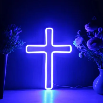 Wanxing Kríži Ježiš Domáce Dekorácie Krytý A Vonkajší, USB Powered Led, Neónové Značky pre Svadby, Narodeniny, Party ,Spálňa Decor