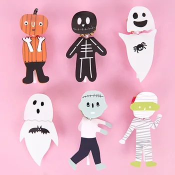 18 Listy Halloween Candy Dekorácie Bat Tekvica Múmiový Ghost Lízatko Karty Deti Darčeky Halloween Dekorácie pre Domov