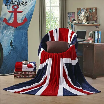 Britské Vlajky/American Flag Multifunkčné Prikrývky Mäkká Flaušová Tenké Prekladané Pléd, Tlač Vzduchu Gauč Hodiť Deka Doprava Zadarmo 2020