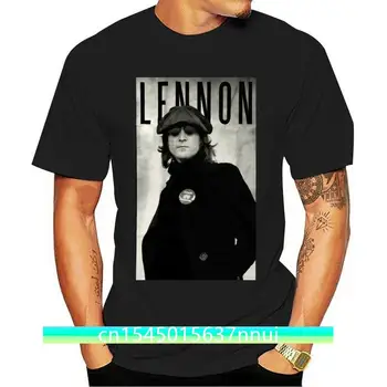 John Lennon Mužov John Lennon Cabbie Portrét T-shirt Čierna(1)