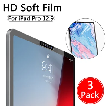 3ks Pre Apple iPad Pro 12.9 palcový 2020 2021 screen protector Pre iPad Pro12.9 2018 2017 2015 Anti-scratch Ultra HD Hydrogel Film